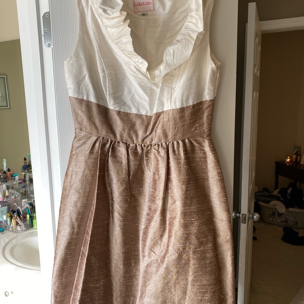 Lula Kate size 4 dress.Ivory and tan in color. Smoke free home.